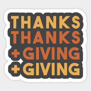 Thanks + Giving Sticker